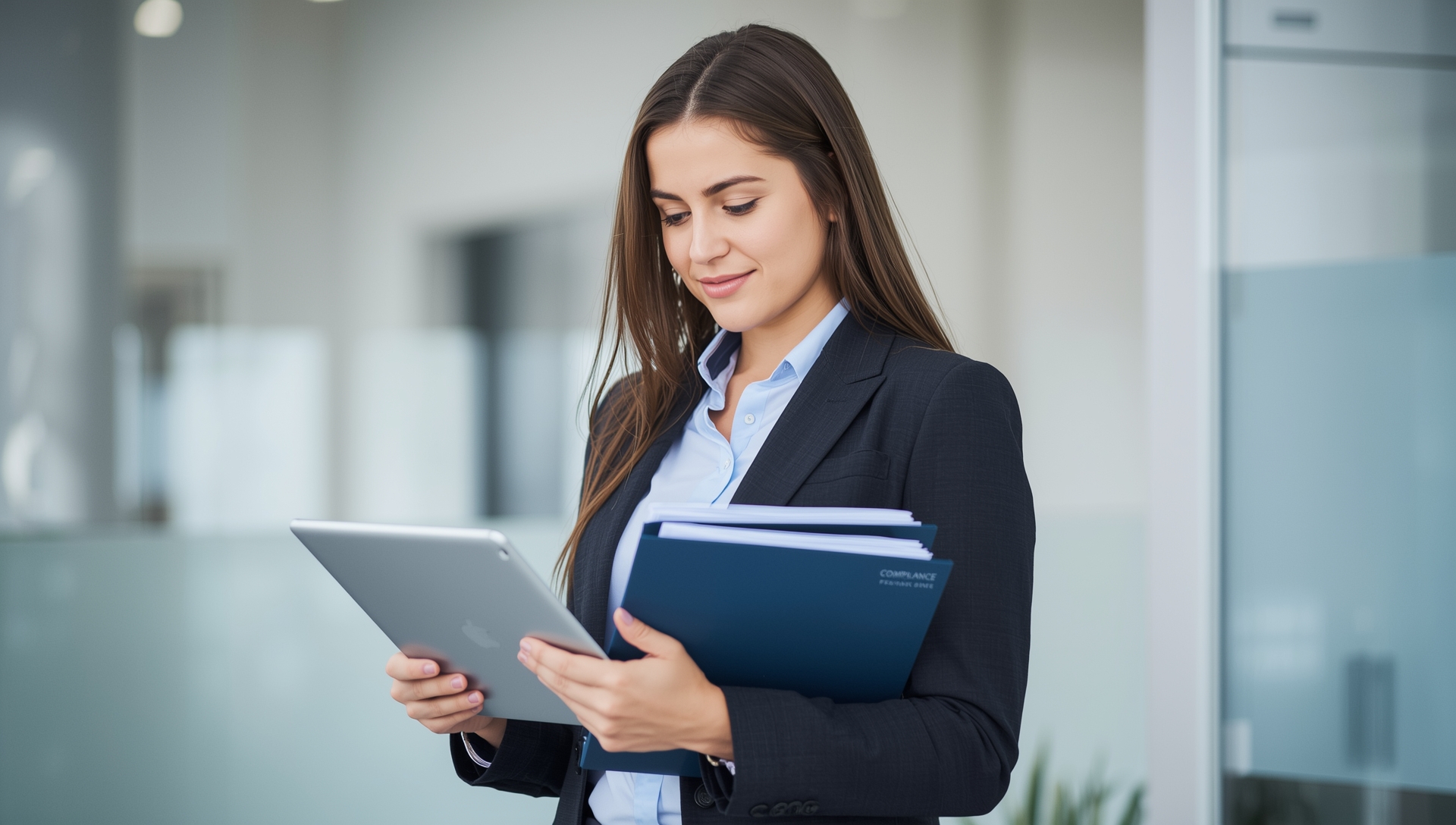 Licensed Queensland real estate professional completing CPD training and reviewing legislative compliance documents.